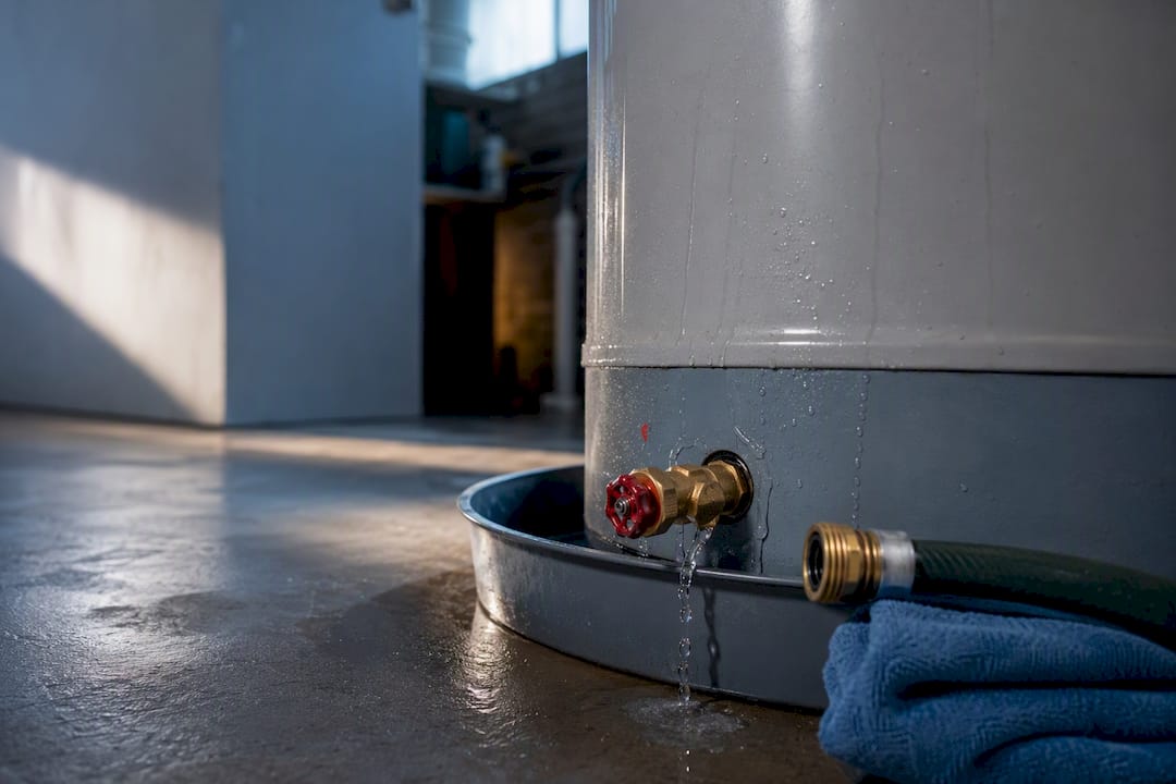 Water heater leaking into drain pan