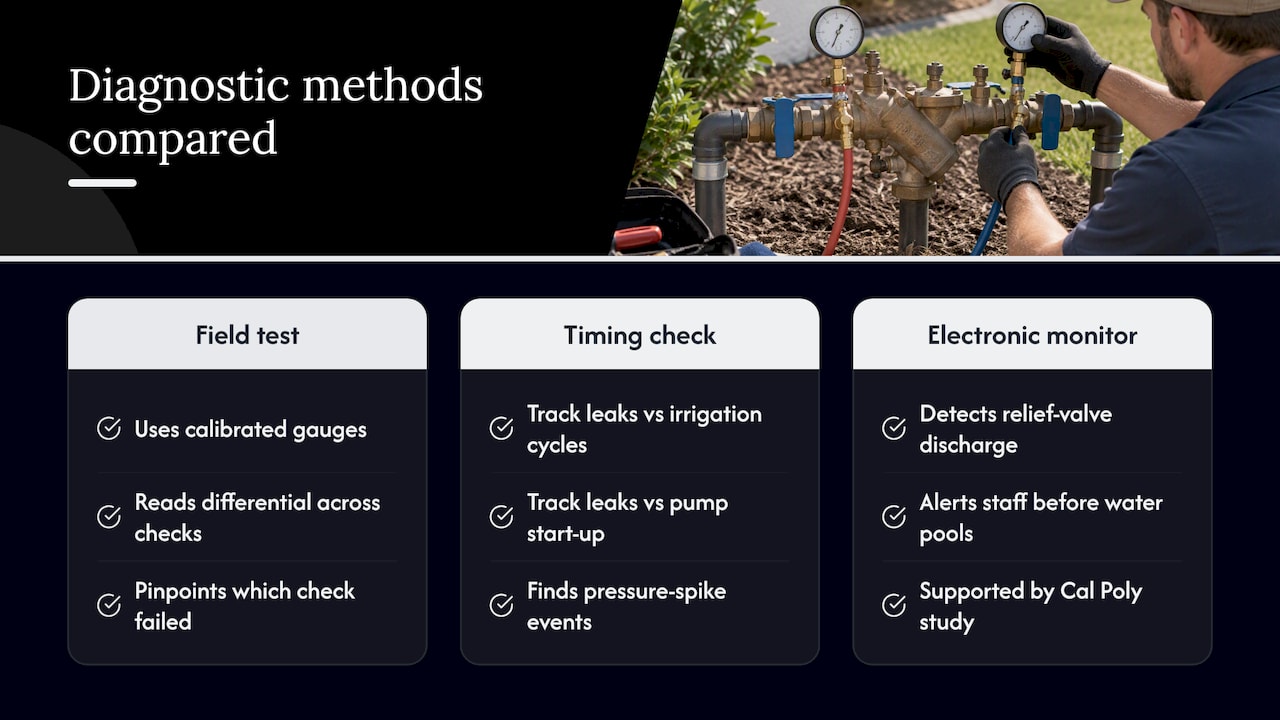 Detailed diagnostic methods for complex leak sources — overview diagram