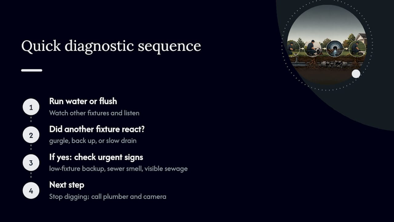 Diagnostic flow from fixture test to camera inspection