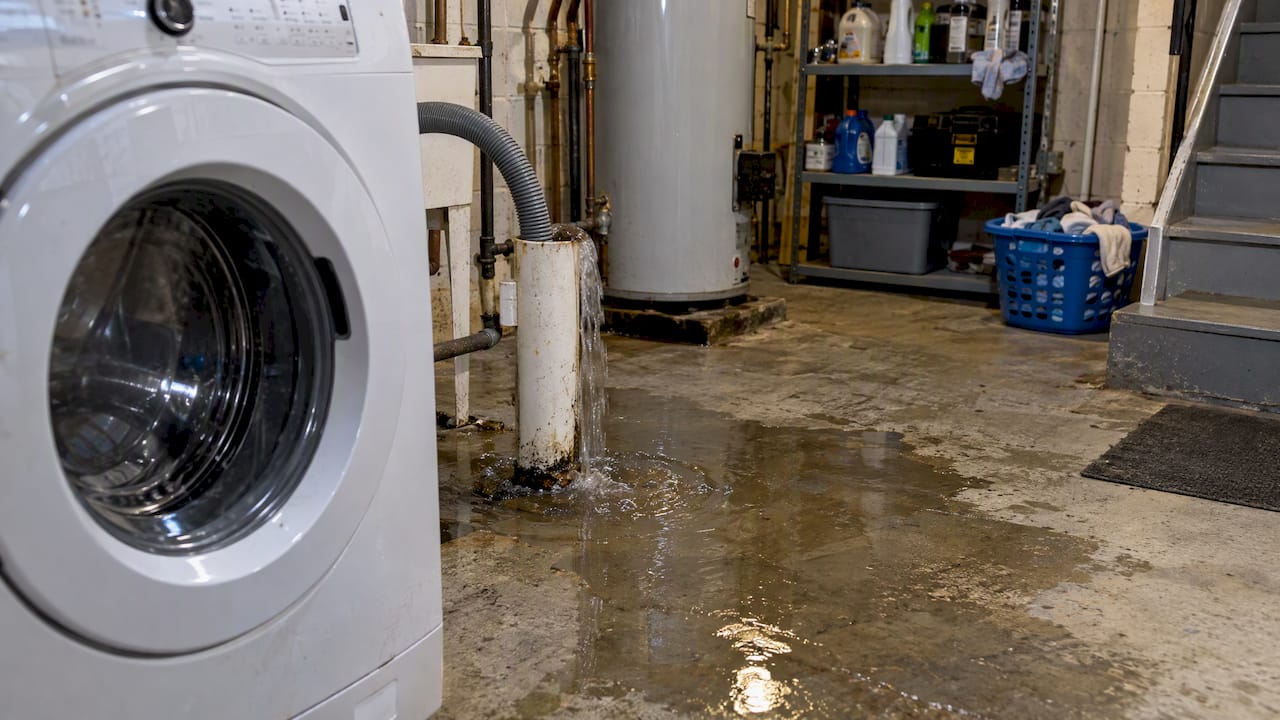 Washer standpipe overflowing onto laundry room floor