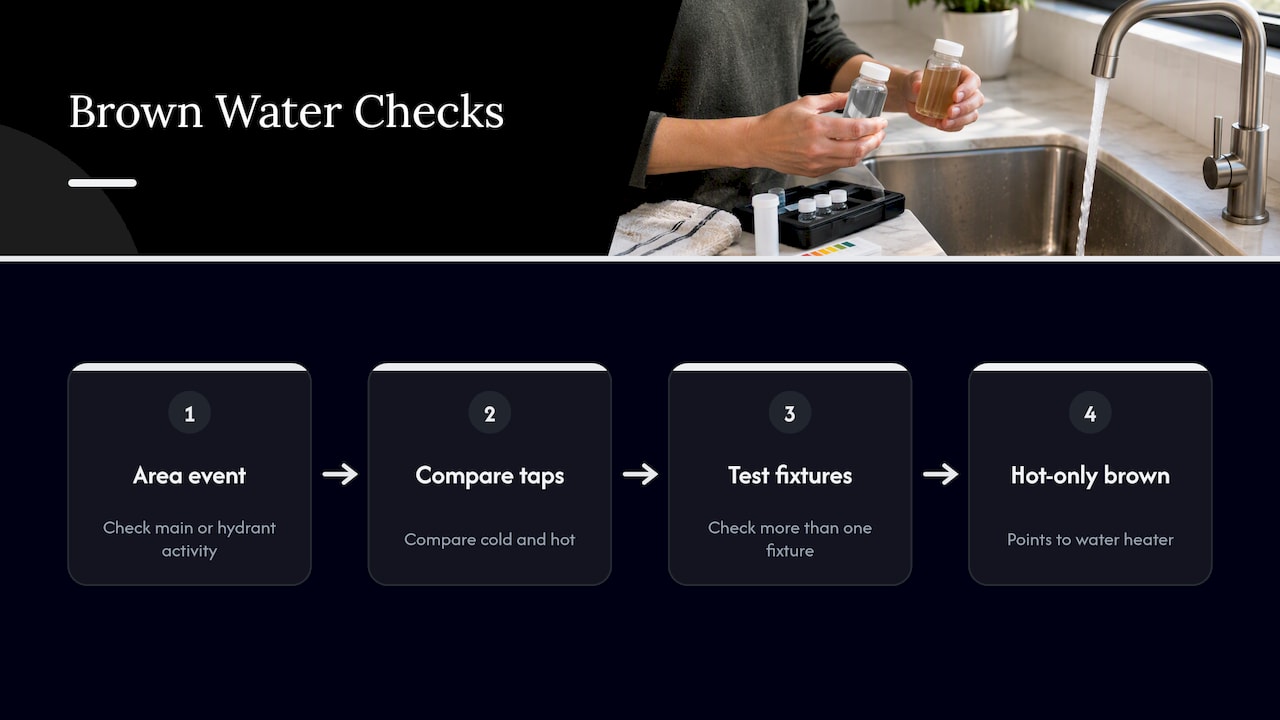 Order for checking brown water at home